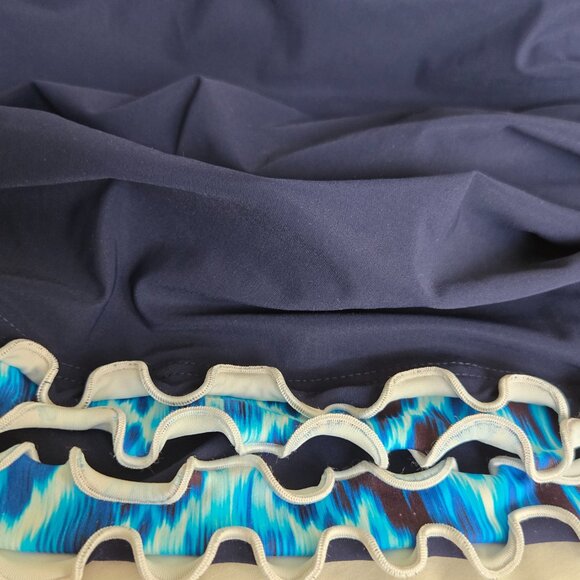 Profile by Gottex Harmony Solid Navy Ruched Tankini Top Plus Size 24W - Picture 3 of 11